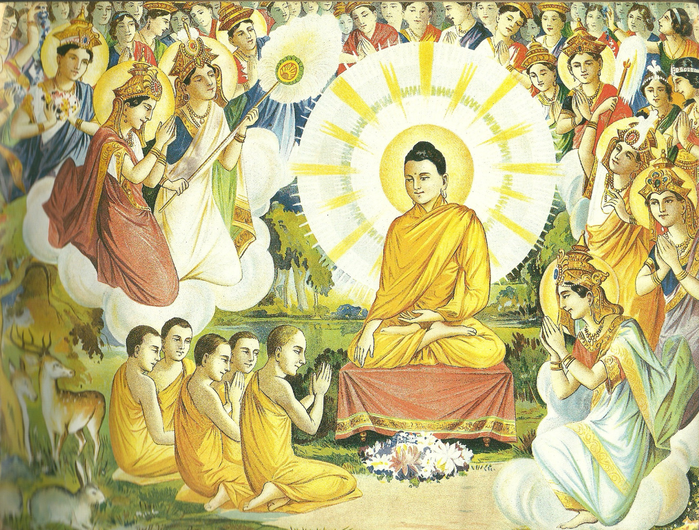 Проповедь будды. Будда Шакьямуни ученики Будды. Будда дхарма Сангха. Будда Гаутама Шакьямуни с учениками.